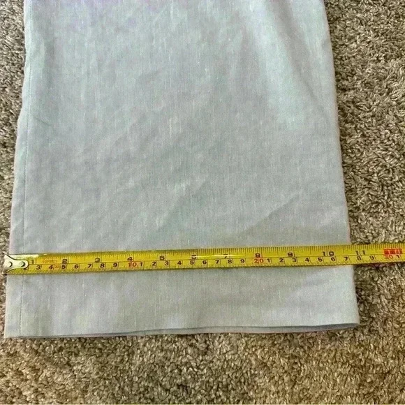 Veronica Beard Jeanne Light Blue Linen Blend Crop Wide Leg Pants 6 nautical crop - Picture 14 of 15